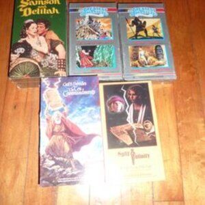 VHS Bible Religious Movies: Samson and Delilah, 10 Commandments and more